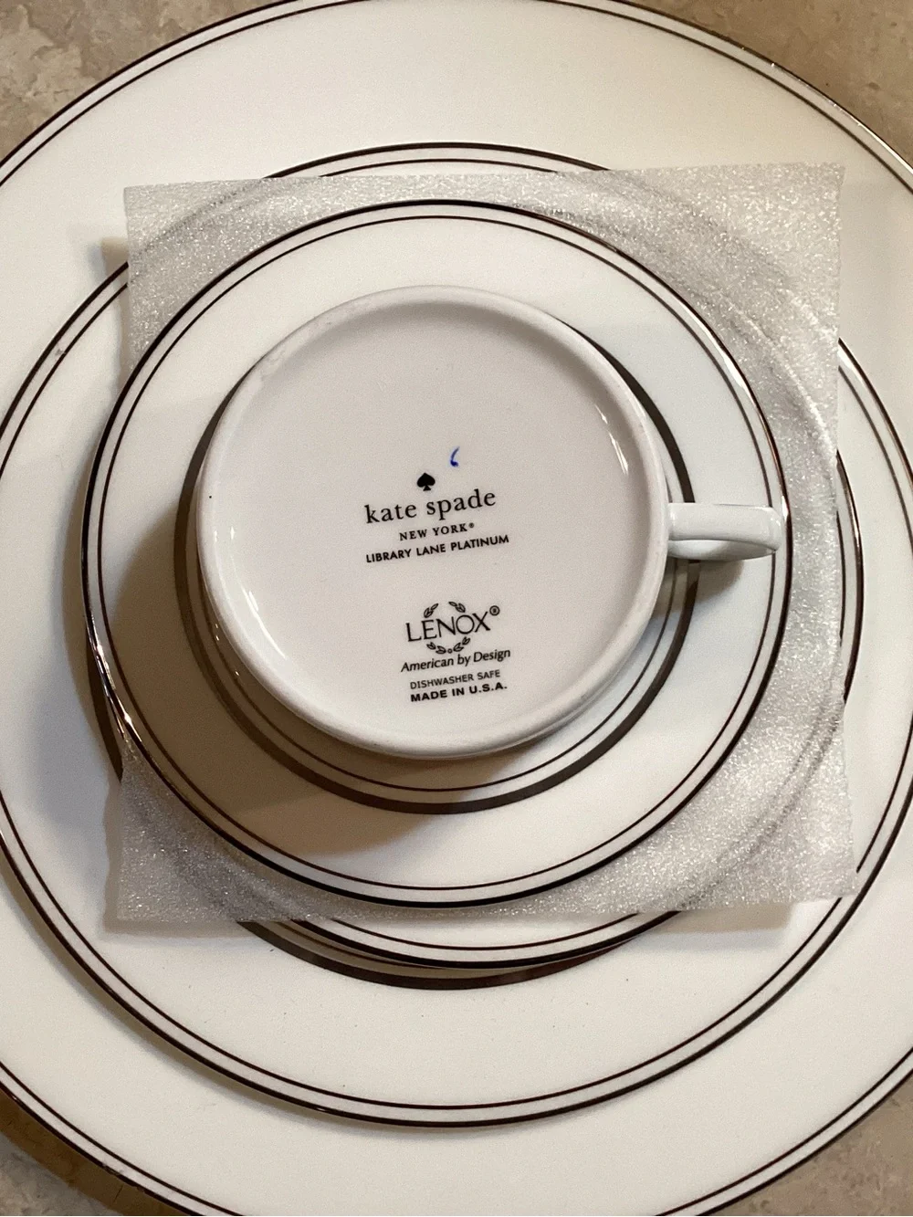 Lenox White Dinnerware Set with Silver Trim